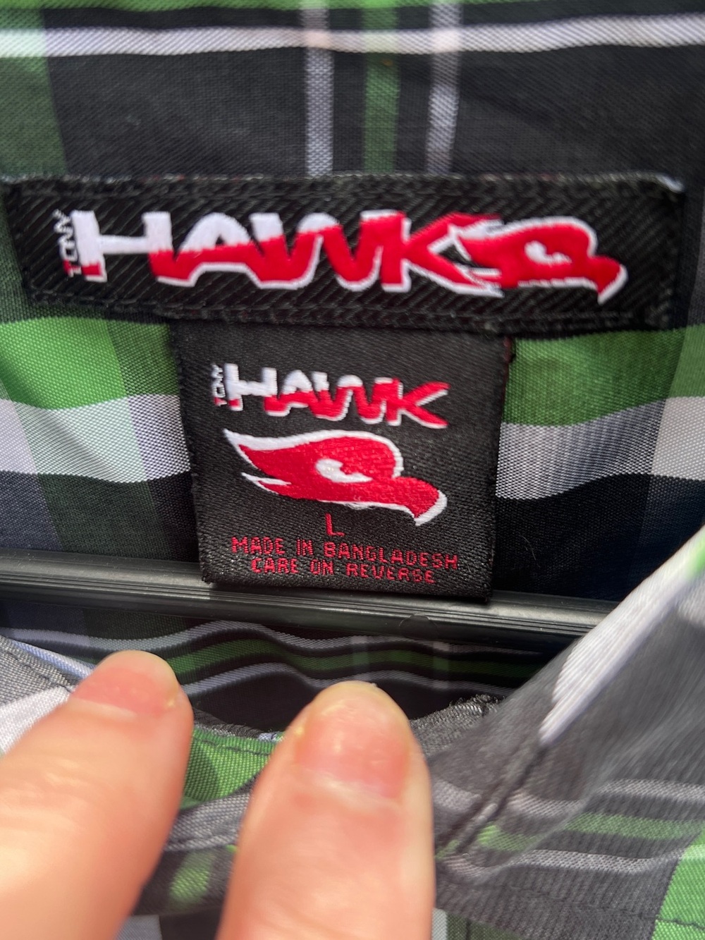 Tony Hawk Plaid Short Sleeve Button Up Shirt Men’s Large. - Picture 5 of 8